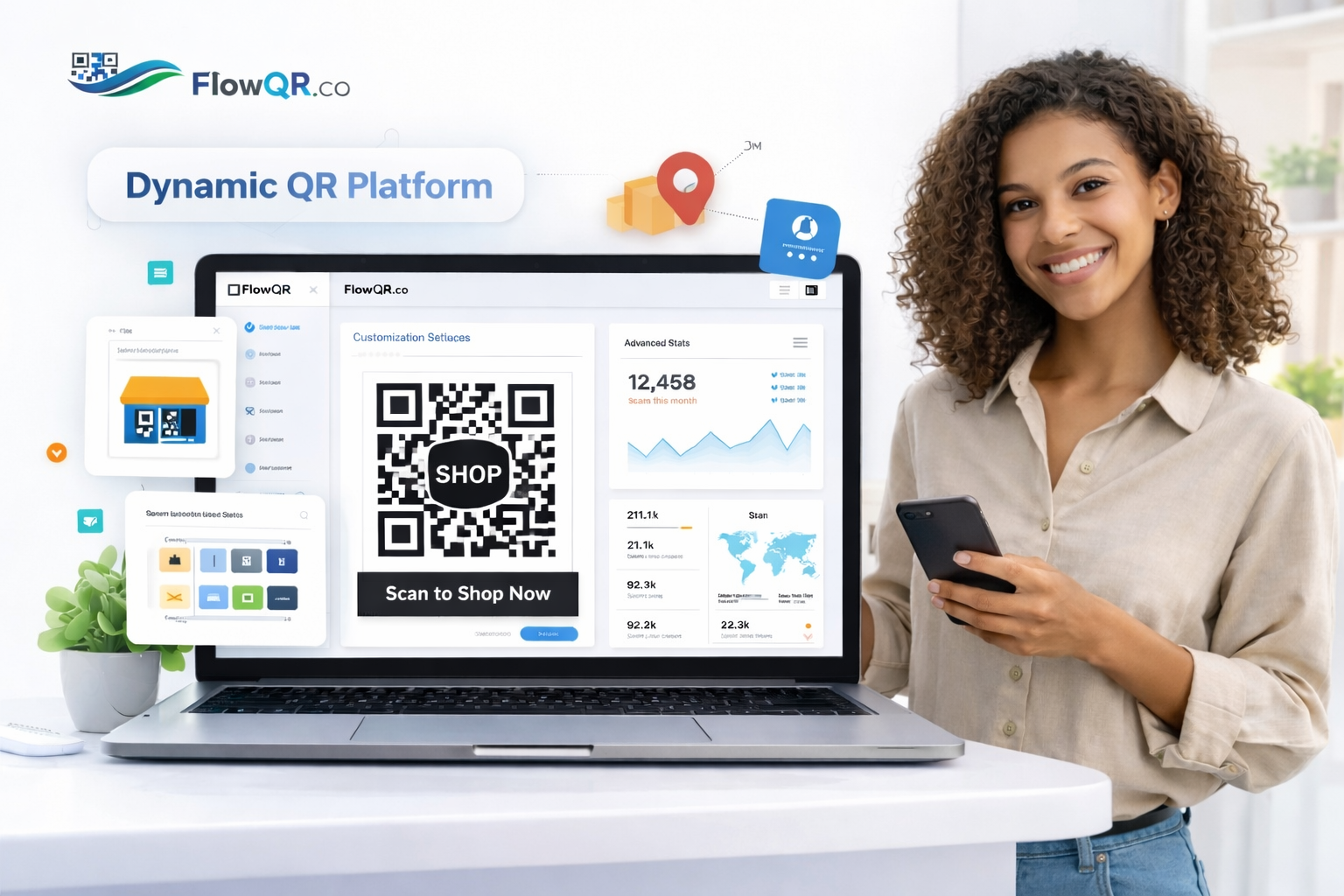 Analytics dashboard on laptop